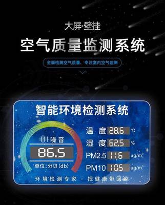 室内空气质量检测仪 噪音、甲醛、TVOC大屏在线监测全解析